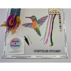 NEW STORYTELLER STITCHERY hummingbird modern needlepoint kit in n/a